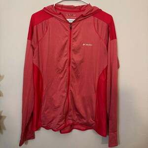 Columbia Women's Sweet As Softshell Full-Zip Hooded Jacket in Red/Coral